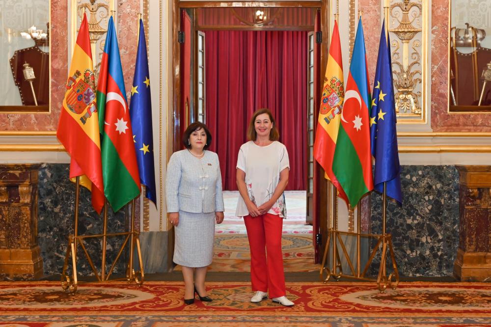 Milli Məclisin sədri Sahibə Qafarova İspaniya Deputatlar Konqresinin sədri ilə görüşüb